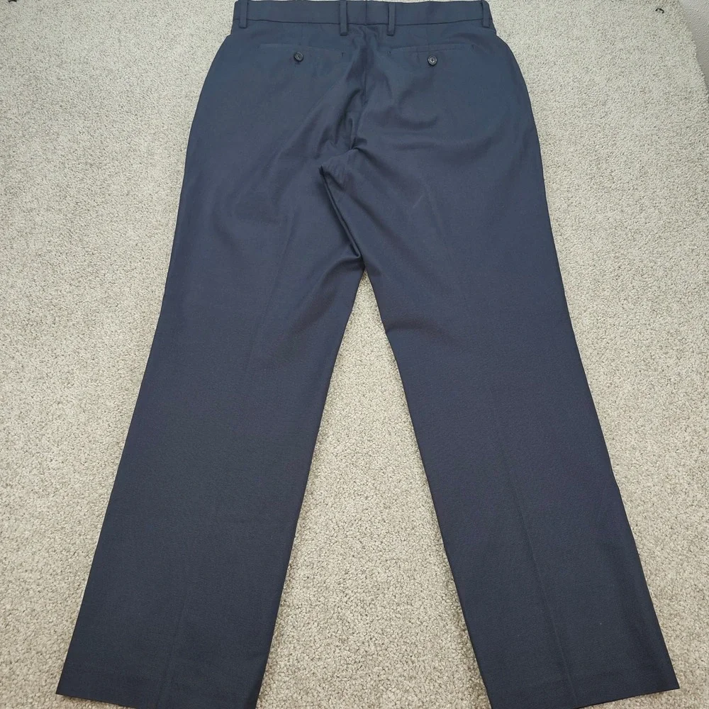 Banana Republic Mens Standard Fit‎ Navy Blue Textured Dress Pants 36x32 *read*